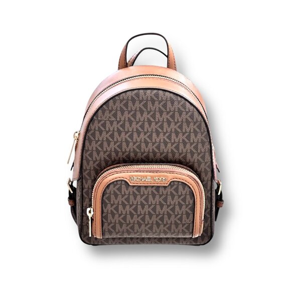 Michael Kors Jaycee XS Convertible Backpack Brown Zip Pocket Mini Bag NWT $398 - Picture 1 of 14